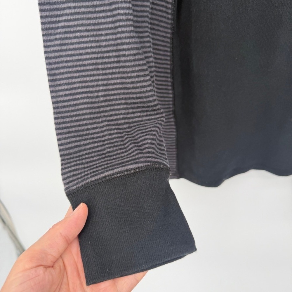 Eddie Bauer Ribbed Knit‎ Henley Top Striped Mixed Media Long Sleeve Size XL - Picture 7 of 10